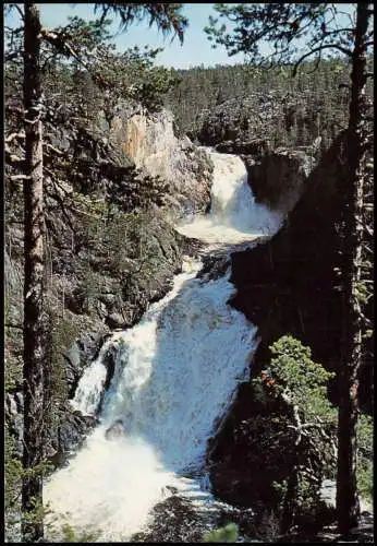 .Schweden Sverige Schweden Wasserfall Muddus Nationalpark Muddusfallet. 1980