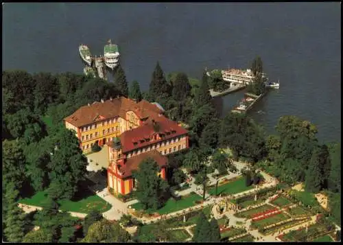 Konstanz Luftbild Insel Mainau Schloß, Kirche, Schloßterrasse 1979