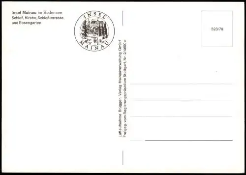 Konstanz Luftbild Insel Mainau Schloß, Kirche, Schloßterrasse 1979