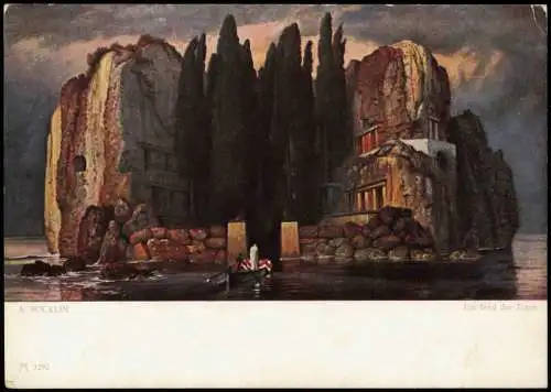 Ansichtskarte  Künstlerkarte: Die Insel der Toten nach ARNOLD BOCKLIN 1958