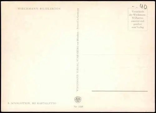 Ansichtskarte  Künstlerkarte Künstler R. SONNLEITNER, BEI KASTALLETTO 1970
