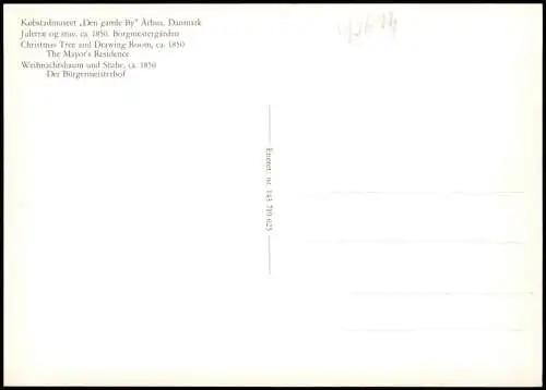 Aarhus Købstadmuseet „Den gamle By", Christmas Tree and Drawing Room 1980