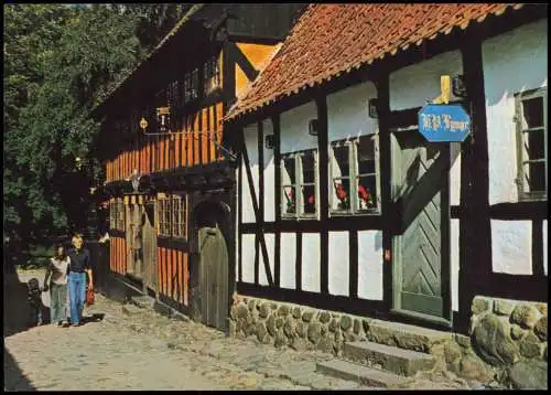 Postcard Aarhus Købstadmuseet „Den gamle By" Städtemuseum 1980