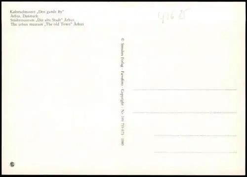 Postcard Aarhus Købstadmuseet „Den gamle By" Städtemuseum 1980