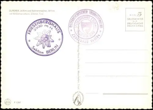 Hintertux-Tux OLPERER und Schrammacher Wildlahnerscharte Zillertal Tirol 1980