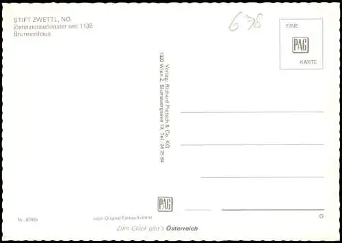 Ansichtskarte Zwettl Niederösterreich Zisterzienserkloster Brunnenhaus 1980