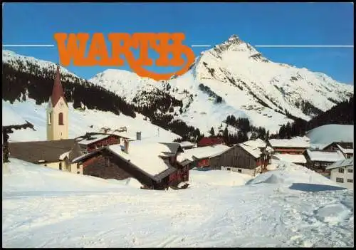 Ansichtskarte Warth Vorarlberg Panorama mit Biberkopf 1990
