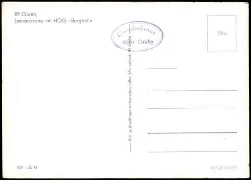 Görlitz Zgorzelec Landeskrone mit HOG Burghof zur DDR-Zeit 1971