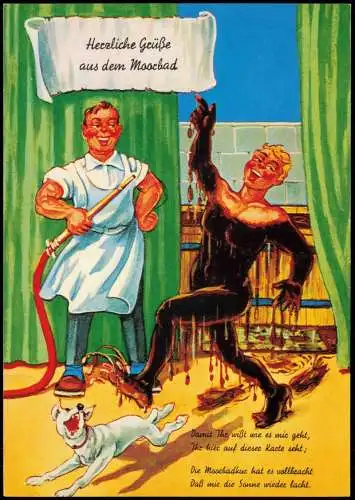 Ansichtskarte  Herzliche Grüße aus dem Moocbad (Humor-/Scherzkarte) 1994