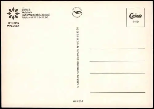 Hemfurth-Edersee-Edertal Chronik-Karte Edertalsperre Waldeck (Edersee) 1991