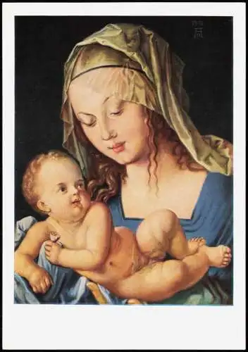 Ansichtskarte  Künstlerkarte Gemälde: ALBRECHT DÜRER Madonna mit Kind 1970