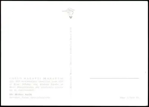 Künstlerkarte Gemälde: CARLO MARATTI (MARATTA) Die Heilige Nacht 1970