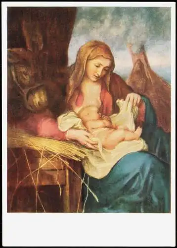 Künstlerkarte Gemälde: ANTON VAN DYCK Die Geburt Christi 1970