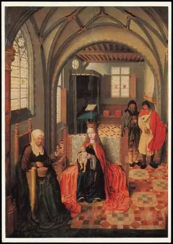 Künstlerkarte Gemälde  Die heilige Familie Gemache Gemäldegalerie Dresden 1970