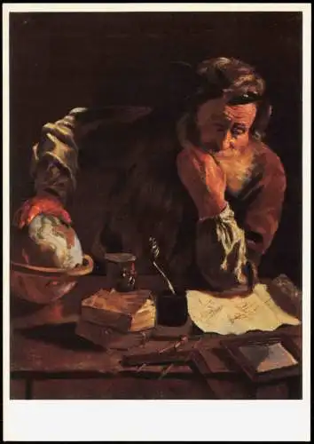 Künstlerkarte: Gemälde DOMENICO FETTI   Dresden Künstlerkarte:  ARCHIMEDES 1980