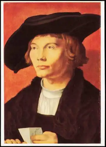 DDR Künstlerkarte Gemälde: ALBRECHT Dürer Bildnis eines jungen Mannes 1969