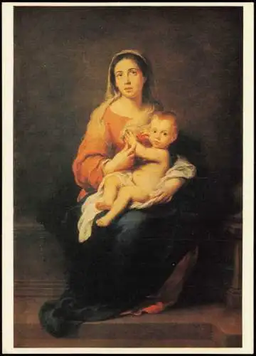 DDR Künstlerkarte Gemälde BARTOLOMÉ ESTEBAN MURILLO Gemäldegalerie Dresden 1971