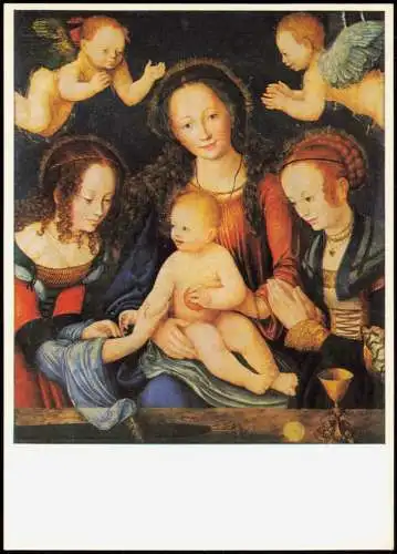 Künstlerkarte Gemälde: Lucas Cranach Fürstenaltar Dessau, Gemäldegalerie 1972