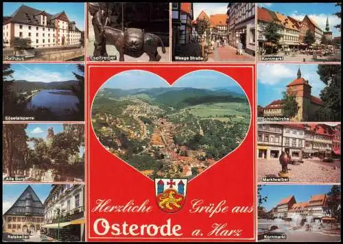 Osterode Harz MB Waage Straße Eseltreiber Kornmarkt Sösetalsperre 1991