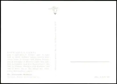 Künstlerkarte Gemälde: RAFFAELLO SANTI Die Sixtinische Madonna 1972