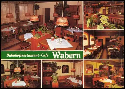 Wabern (Hessen) Mehrbild-AK Bahnhofsrestaurant-Café Wabern K.H. Albrecht 1980