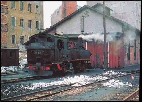 Eisenbahn & Lokomotiven Dampflok vor dem Lokschuppen in Eppendorf 1967 1990