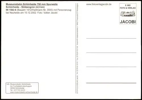 Eisenbahn & Lokomotiven Museumsbahn Schönheide mit Personenzug 2002
