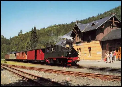 Schmalspurbahn Zittau-Bertsdorf  historischen Sachsenzug im Bahnhof Oybin 2009