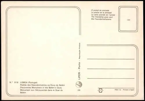 Lissabon Lisboa Padrão dos Descobrimentos na Doca de Belém 1980