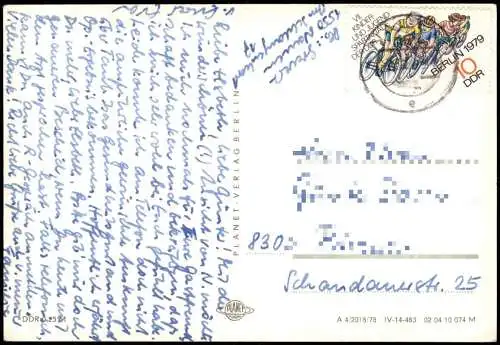 Ansichtskarte Nauen DDR Mehrbildkarte mit div. Ortsansichten 1978