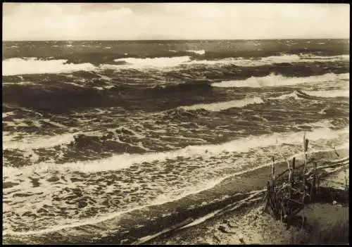 .Mecklenburg-Vorpommern Ostsee zur DDR-Zeit Baltic Sea Stürmische See 1970