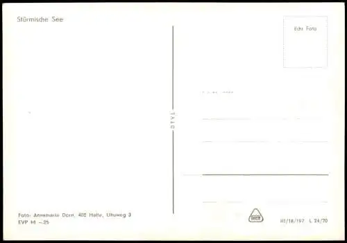 .Mecklenburg-Vorpommern Ostsee zur DDR-Zeit Baltic Sea Stürmische See 1970