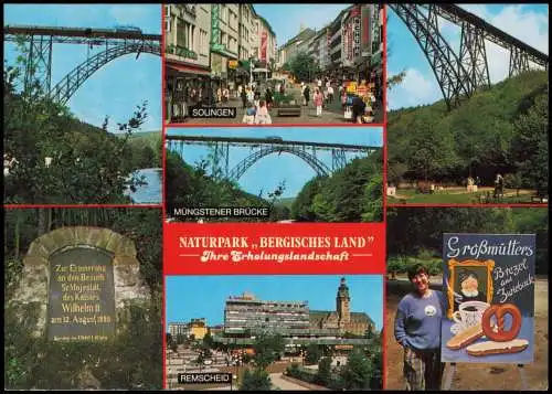 Solingen Umlandansichten u.a. mit MÜNGSTENER BRÜCKE, Bergisches Land 1980