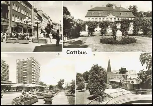 Cottbus DDR Mehrbildkarte  Spremberger Straße, HO-Gaststätte Am Stadttor 1984