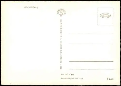 Ansichtskarte Meißen Schloss Albrechtsburg zur DDR-Zeit 1962