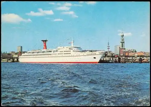 Ansichtskarte Altona-Hamburg Hafen mit Schiff TS HAMBURG 1970