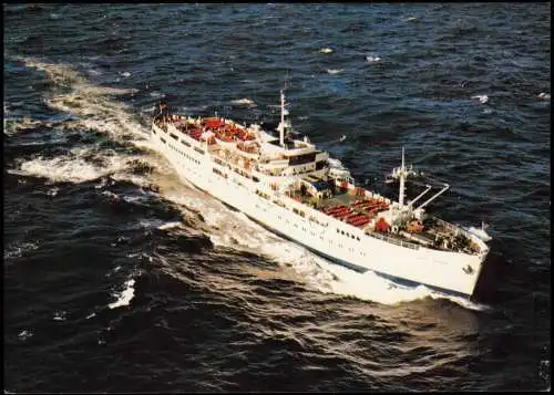 Schiff MS ROLAND VON BREMEN auf der Linie Bremerhaven-Helgoland 1980