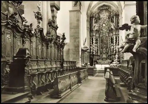 Ansichtskarte Bronnbach-Wertheim Abtei-Kirche Chorgestühl Kloster 1960