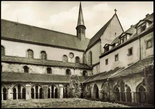 Ansichtskarte Bronnbach-Wertheim Kloster Innenhof 1960