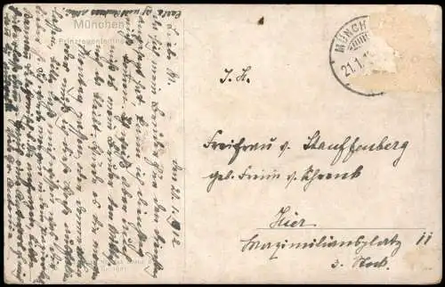Ansichtskarte München Prinzregententheater - Naturfarben 1918