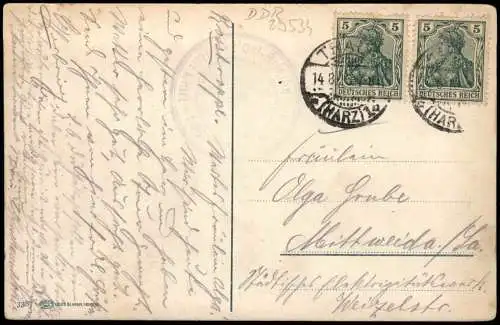 Thale (Harz) Hotel Hexentanzplatz u. Roßtrappe, Hirschgrund, Teufelsbrücke 1916