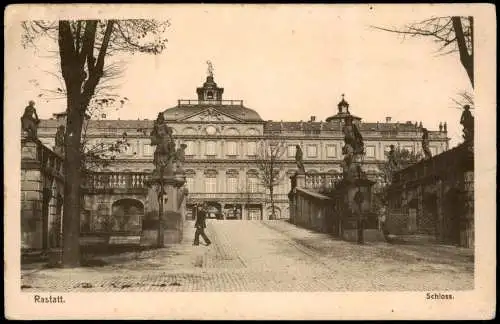 Ansichtskarte Rastatt Schloß Rastatt Eingang 1918