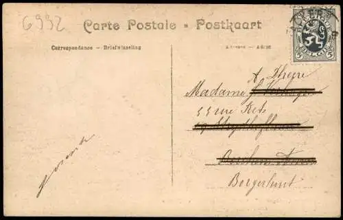 Postkaart Oostacker-Gent Ghent (Gand) Hoofdaltaar Kerk 1914