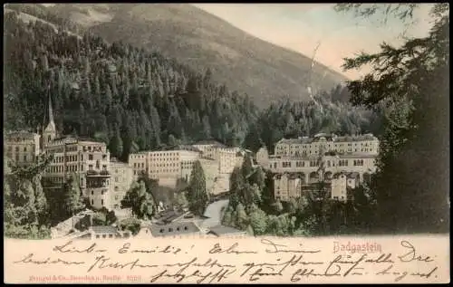 Ansichtskarte Bad Gastein Blick auf die Stadt 3 Bild 1903