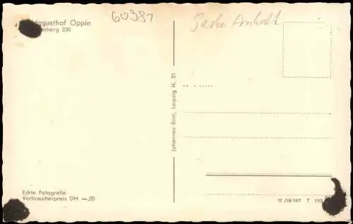 Ansichtskarte Gommlo-Kemberg HO-Gaststätte Oppin Bus Fotokarte 1953