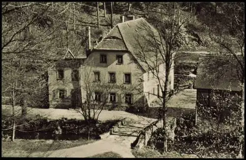 Ansichtskarte Liegau-Augustusbad-Radeberg Grundmühle zur DDR-Zeit 1967