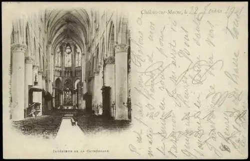 Chalons-sur-Marne Châlons-en-Champagne INTÉRIEUR DE LA CATHÉDRALE 1901