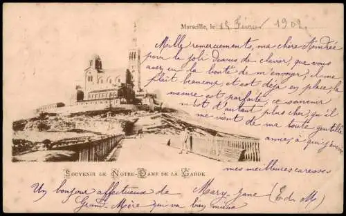 CPA Marseille Notre Dame de la Garde 1902