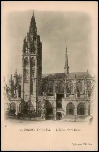 CPA Caudebec-en-Caux-Rives-en-Seine L'Eglise Notre-Dame 1907