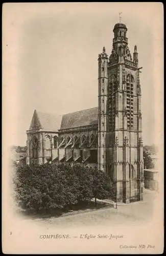 CPA Compiègne L'Église Saint-Jacques 1909